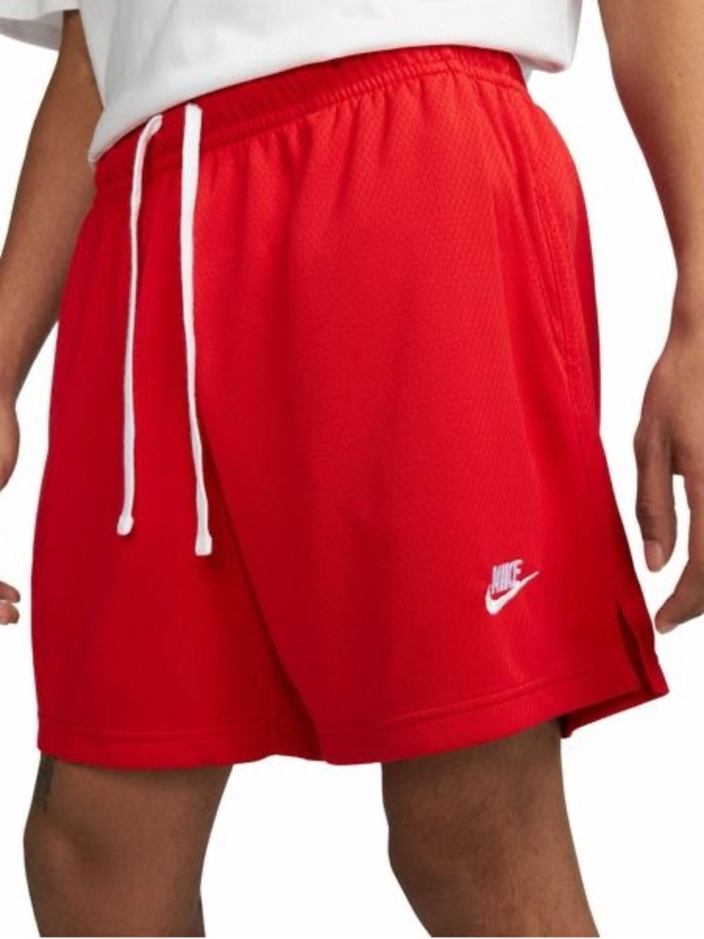 Nike Mens Club Mesh Flow Shorts in University Red